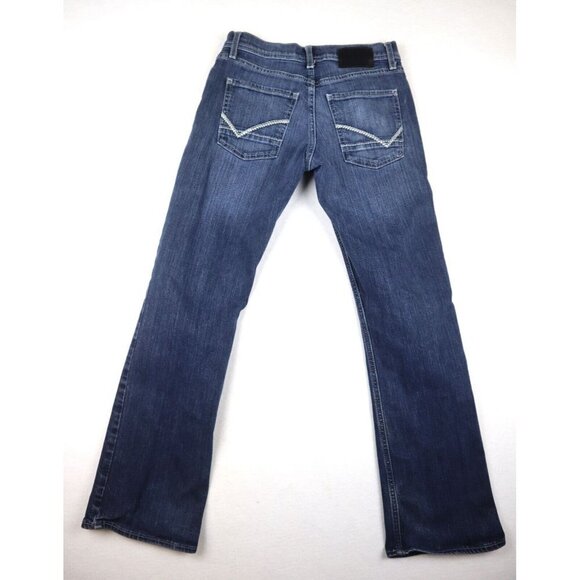 RECLAIM - WOMEN'S MEDIUM WASH BOOTLEG BOOT CUT JEANS - SIZE 27S - Picture 6 of 7